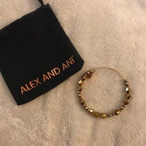 Alex and ani shiny gold beaded bangle